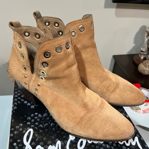 Sam Edelman Rubin camel suede booties - Picture 1 of 6